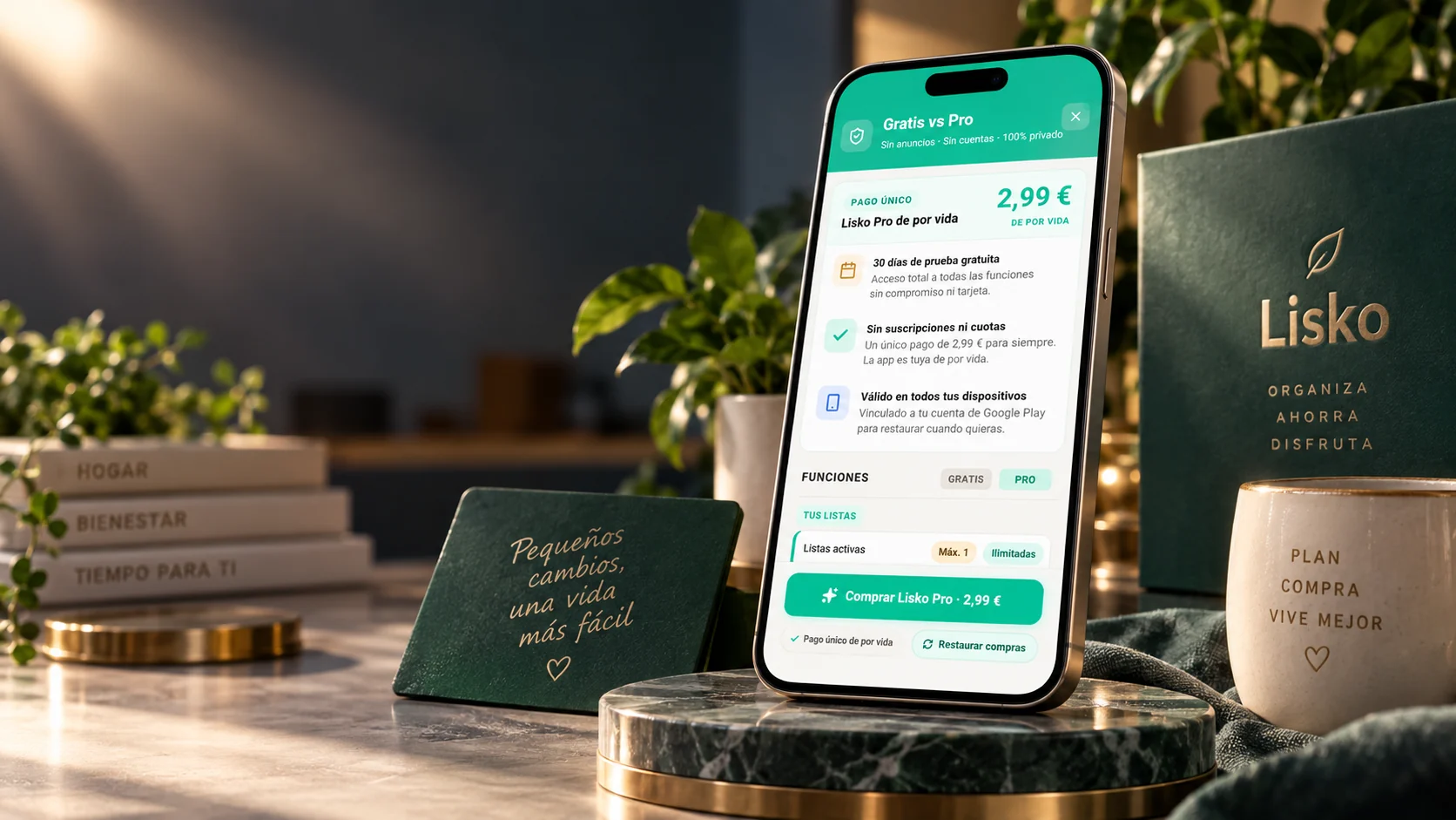 Escena hiperrealista de Lisko Pro con precio de 2,99 euros y pago único